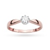 Pierścionek W0228 Diament Laboratoryjny 0,15ct różowe złoto