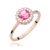 Pierścionek W0572 Różowy Topaz 0,60ct różowe złoto