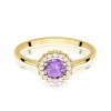 Pierścionek W0572 Ametyst 0,50ct żółte złoto