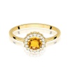Pierścionek W0572 Cytryn 0,50ct żółte złoto