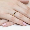 Pierścionek W0045 Czarny Diament 0,12ct żółte złoto