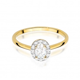 Pierścionek W0583 0,30ct żółte złoto