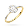Pierścionek W0584 Diament 0,30ct żółte złoto