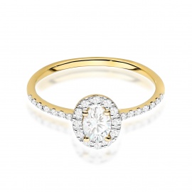 Pierścionek W0584 Diament 0,30ct żółte złoto