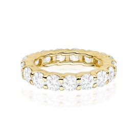 Pierścionek W0516 z diamentami laboratoryjnymi żółte złoto