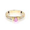 Pierścionek W0016 Różowy Topaz 0,30ct żółte złoto