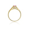 Pierścionek W0016 Różowy Topaz 0,30ct żółte złoto