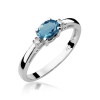 Pierścionek W0006 Topaz London Blue 0,50ct białe złoto
