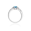 Pierścionek W0006 Topaz London Blue 0,50ct białe złoto