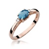 Pierścionek W0006 Topaz London Blue 0,50ct różowe złoto