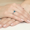 Pierścionek W0010 Topaz London Blue 0,50ct białe złoto