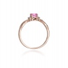 Pierścionek W0019 Różowy Szafir 0,45ct różowe złoto
