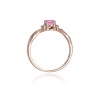 Pierścionek W0019 Topaz różowy 0,50ct różowe złoto