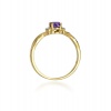 Pierścionek W0019 Ametyst 0,40ct żółte złoto