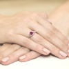 Pierścionek W0028 Rodolit 0,50ct różowe złoto