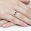 Pierścionek W0045 Czarny Diament 0,12ct białe złoto
