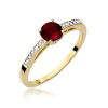Pierścionek W0066 Granat 0,60ct żółte złoto