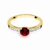 Pierścionek W0066 Granat 0,60ct żółte złoto