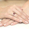 Pierścionek W0067 Rodolit 0,50ct różowe złoto