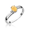 Pierścionek W0068 Cytryn 0,60ct białe złoto