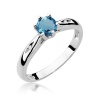 Pierścionek W0074 Topaz London Blue 0,50ct białe złoto