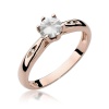Pierścionek W0074 Biały Szafir 0,60ct różowe złoto