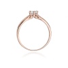 Pierścionek W0074 Biały Szafir 0,60ct różowe złoto