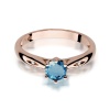 Pierścionek W0074 Topaz London Blue 0,50ct różowe złoto