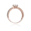 Pierścionek W0075 Biały Szafir 0,60ct różowe złoto