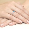 Pierścionek W0075 Topaz London Blue 0,50ct różowe złoto