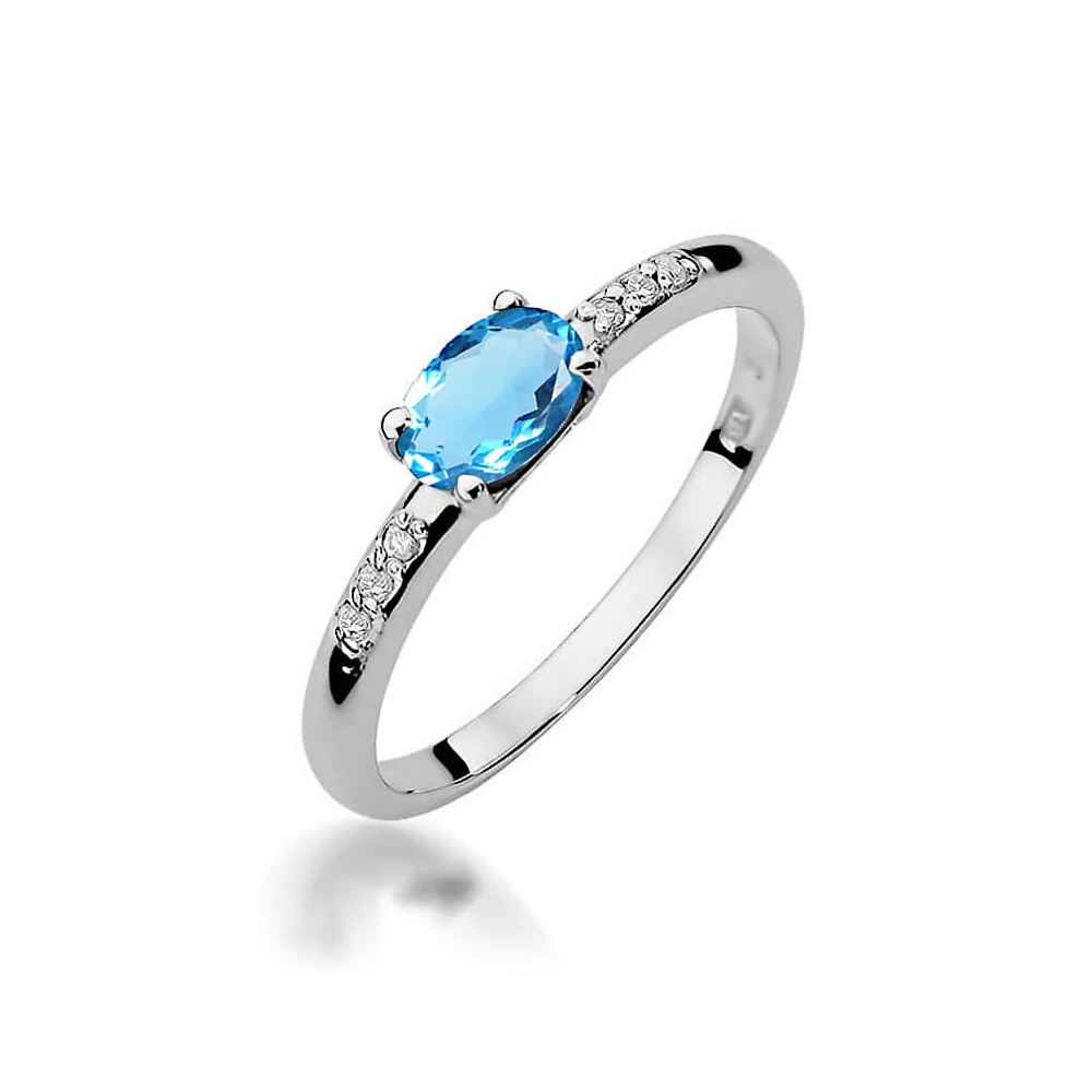 Pierścionek W0077 Topaz Swiss 0,50ct białe złoto