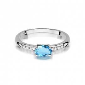 Pierścionek W0077 Topaz Swiss 0,50ct białe złoto