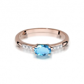 Pierścionek W0077 Topaz Swiss 0,50ct różowe złoto