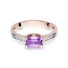 Pierścionek W0105 Ametyst 0,60ct różowe złoto