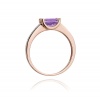 Pierścionek W0105 Ametyst 0,60ct różowe złoto