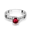 Pierścionek W0106 Rubin 0,60ct białe złoto