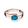 Pierścionek W0119 Topaz London Blue 0,50ct różowe złoto