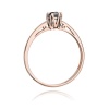 Pierścionek W0133 Czarny Diament 0,20ct różowe złoto