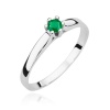 Pierścionek W0222 Szmaragd 0,15ct białe złoto