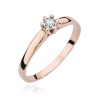 Pierścionek W0222 Diament 0,15ct różowe złoto