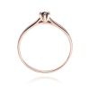 Pierścionek W0222 Czarny Diament 0,12ct różowe złoto