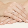 Pierścionek W0225 Diament 0,12ct różowe złoto