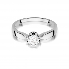 Pierścionek W0228 Diament 0,50ct białe złoto