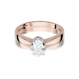 Pierścionek W0228 Diament 0,25ct różowe złoto