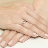 Pierścionek W0238 Czarny Diament 0,12ct różowe złoto