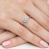 Pierścionek W0238 Topaz Swiss 0,15ct różowe złoto