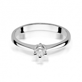 Pierścionek W0256 Diament 0,20ct białe złoto
