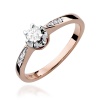 Pierścionek W0291 Diament 0,23ct różowe złoto