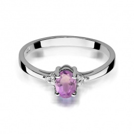 Pierścionek W0301 Ametyst 0,40ct białe złoto