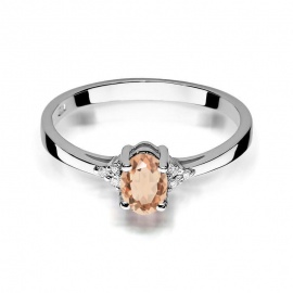 Pierścionek W0301 Morganit 0,40ct białe złoto